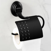 Plantex 304 Grade Stainless Steel Toilet/Tissue Paper Holder Stand for Washroom/Bathroom Accessories - Cubic (Black)