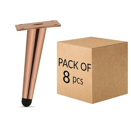 Plantex 6 Inch Sofa Legs for Bed Furniture/Sofa Legs for Table/Sofa Support Legs with Rubber Grip (Rose Gold, 8 Pcs)