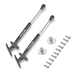 Plantex 10 Inch Soft Close Hydraulic Gas Spring Stay Strut Pneumatic Lift Support/Cabinet Hinges Support/Capacity 10 KGS (100 N) - Pair of 1 (2 Pcs) (Silver)