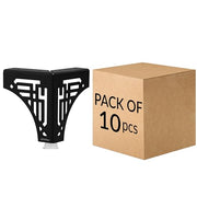 Plantex Heavy Duty Stainless Steel 4 inch Sofa Leg/Bed Furniture Leg Pair for Home/Furniture Sofa Legs for Table/Sofa Support Legs/Sofa Furniture Leg (Black) Set of 10 Pcs