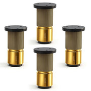 Plantex 3 Inch Sofa Leg for Bed Furniture/Aluminium Sofa Leg for Table/Support Legs/Furniture Leg - Pair of 2 (4 Piece) (DTS-77, Brass Antique & Gold)