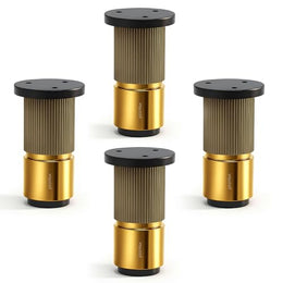 Plantex 3 Inch Sofa Leg for Bed Furniture/Aluminium Sofa Leg for Table/Support Legs/Furniture Leg - Pair of 2 (4 Piece) (DTS-77, Brass Antique & Gold)