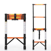 Plantex 1.9m (6.23 ft.) Telescopic Ladder/Carbon Steel 5-Steps Portable & Compact Ladder/Foldable Multipurpose Collapsible Ladder for Home & Outdoor Use - (Orange)