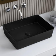 Plantex Melamine Wash Basin/Counter Top Washbasin for Bathroom/Restaurants/Office (Black, 18 x 13 x 4.5 Inch)