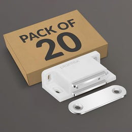 Plantex Door Catcher/Door Magnet for Cabinet/Cupboard/Wardrobe/Door Closer Magnet for Home/Office - Pack of 20 (White)