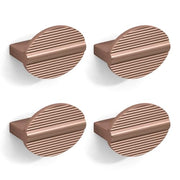 Plantex Knobs for Drawers/Drawer Knobs/Round Knob for Cabinets/Pull-Push Knob for Kitchen/Bedroom Drawer - Pack of 4 (Rose Gold)