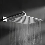 Plantex Stainless Steel Shower Head for Bathroom 12 x 12 inch with Water Saving Techonology/Rain Flow Overhead Shower without Arm/Bathroom Showers - (Ultra Slim-Chrome)