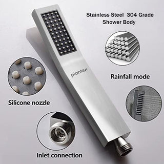 Plantex Stainless Steel 304 Grade Hand Shower for bathroom/High-Pressure Telephonic Shower Head- Matte Finish
