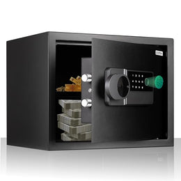 Plantex 38 Litre Digital Locker For Home/Safe Locker Box with Biometric/Touch Panel Display/Emergency Key Locks/Perfect Security Solution for Valuables/2 Years Warranty By Plantex - (Black)