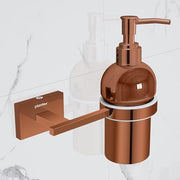 Plantex 304 Grade Stainless Steel Handwash Holder for Wash Basin Liquid Soap Dispenser for Bathroom Accessories - Benz (Rose Gold)