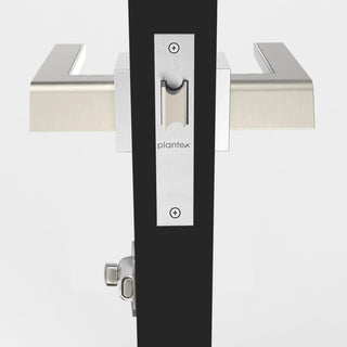 Plantex Heavy Duty Door Lock – Bathroom Door Lock/Mortise Keyless Handle Set for Home/Bathroom/Store Room/Balcony/Office with Baby Latch – Bathroom Accessories (7066 – Satin White & Chrome Finish)
