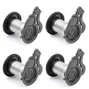 Plantex Door Eye Viewer/Solid Brass Door Eye Hole for Main Door/Eye Hole for Main Door/180 Degree Ultra Clear Door Viewer for Safe and Secure Home/Office/Hotel - Pack of 4 (Satin Black)