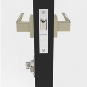 Plantex Heavy Duty Door Lock – Bathroom Door Lock/Mortise Keyless Handle Set for Home/Bathroom/Store Room/Balcony/Office with Baby Latch – (7085 – Satin White & Chrome Finish)
