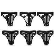 Plantex 4 Inch Sofa Legs for Bed Furniture/Sofa Legs for Table/Sofa Support Legs with Rubber Grip (Black, 6 Pcs)