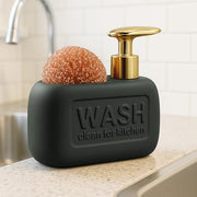 Plantex Ceramic Soap Dispenser with Scruber/Liquid Soap Dispenser/Sink Dish Washing Soap Dispenser Set/Soap Dispenser for Wash Basin Ceramic - Bathroom Accessories