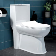 Plantex Commode for Toilet/Ceramic One Piece Western Toilet/Rimless Commode with Soft Closing Toilet Seat - S Trap Outlet (White)