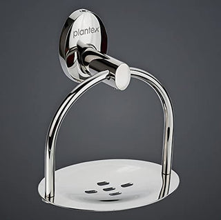 Plantex Deluxe 304 Grade Stainless Steel Soap Dish for Bathroom & Kitchen/Soap Stand/Bathroom Accessories - Chrome (Pack of 1)