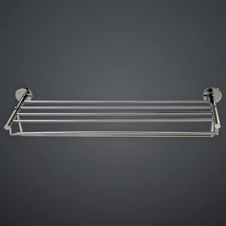 Plantex 304 Grade Stainless Steel 24 inch Folding Towel Rack for Bathroom/Towel Stand/Hanger/Towel Bar/Bathroom Accessories - Oreo (Chrome)