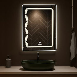 Plantex LED Bathroom Mirror with 3 Tone/Designer Mirror for Living Room/Bedroom/Dressing Room - Rectangle Shape (18 X 24 Inch)