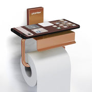 Plantex 304 Grade Stainless Steel Stylish and Durable Toilet Paper Stand/Bathroom Tissue Paper Holder with Mobile Stand/Bathroom Accessories (Crystal,PVD Rose Gold)