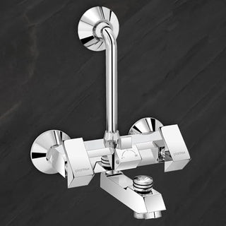 Plantex Brass Wall Mixer for Bathroom 3 in 1/L-Bend Connector for Overhead/Hand Shower/Spout Mixer Tap/Mixture Tap for Bathroom with 7-Year Manufacturer's Warranty-(Pri-319-Chrome)