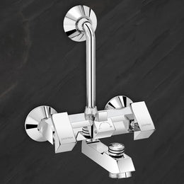 Plantex Brass Wall Mixer for Bathroom 3 in 1/L-Bend Connector for Overhead/Hand Shower/Spout Mixer Tap/Mixture Tap for Bathroom with 7-Year Manufacturer's Warranty-(Pri-319-Chrome)