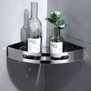Plantex Stainless Steel Corner/Bathroom Shelf/Kitchen Shelf/Wall Mount (8x8 Inches) - Chrome