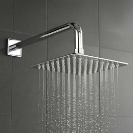 Plantex Stainless Steel Overhead Shower 6 x 6 inch with Water-Saving Technology/High pressure Rain Shower Head without Arm/Bathroom Shower -(Ultra Slim-Chrome)