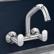 Plantex Pure Brass Kitchen Sink Tap/Sink Mixer Tap Hot and Cold/Kitchen Taps for Home Sink with Brass Wall Flange and Teflon Tape-7 Year Warranty by Plantex (ORN-215-Chrome)