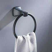 Plantex Space Aluminium Napkin Holder for Wash Basin/180°Swivel Towel Holder for Bathroom/Towel Hanger/Bathroom Accessories (Black Powder Coated)