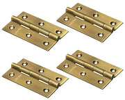 Plantex Heavy Duty Stainless Steel Door Butt Hinges 3 inch x 16 Gauge/1.5 mm Thickness Home/ Office/ Hotel for Main Door/Wooden/Bedroom/Kitchen/Kabza - Pack of 4 (Brass Antique)