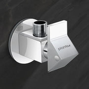 Plantex Pure Brass PRI-305 Angle valve with Teflon tape and Brass Wall Flange for Bathroom/Wash Basin/Washing Machine- [Mirror Chrome]