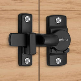 Plantex 180 Degree Sliding Door Lock - Flip Latch for Sliding Gate & Main Door - Baby Latch for Bathroom & Bedroom - Black