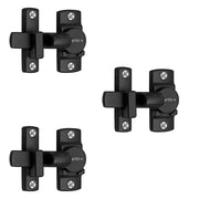 Plantex Door Latch/Door Lock Latch for Bathroom/Bedroom/Balcony/Flip Latch Lock for Door/Chitkani/Baby Latch for Bathroom/Door Stopper - Pack of 3 (Black)