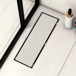 Plantex 304 Grade Stainless Steel Tile Insert Shower Drain Channel/12x4 Inches Waste Water Floor Drain/Invisible Shower Drain Channel with Cockroach Trap - (BH-4104, Chrome)