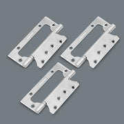 Plantex Butterfly Hinges for Door/Stainless Steel Door Hinges/Non-Mortise Hinges/5 Inch x 14 Gauge Hinges/2.5 mm Hinges for Home/Office/Hotel - Pack of 3 (Chrome)