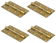 Plantex Heavy Duty Stainless Steel Door Butt Hinges 5 inch x 12 Gauge/2.5 mm Thickness Home/ Office/ Hotel for Main Door/ Bedroom/ Kitchen/ Bathroom - Pack of 4 ( Brass Antique )