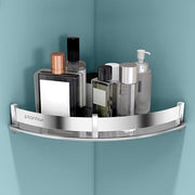 Plantex Corner Shelf for Bathroom Wall/Stainless Steel Bathroom Shelf/Side Corner Shelf/Bathroom Storage Organizer (12x12 inches, Chrome)