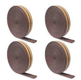 Plantex Window Seal Tape for Perimeter/Door Strip/DIY 3M Self Adhesive/Soundproof & Weatherproof Strip - Pack of 4 (E Shape, 18Feet, Brown)