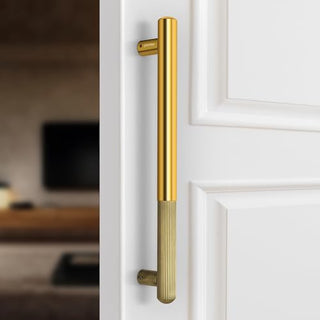 Plantex Door Handle/14 Inch Main Door Handle/Stainless Steel and Aluminium Door Handle/Pull-Push Door Handle/Door Accessories (Pack of 1, Brass Antique, Gold)
