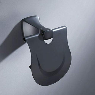 Plantex Space Aluminum Toilet Paper Roll Holder/Toilet Paper Holder/Tissue Paper Roll Holder for Bathroom Accessories (Black)