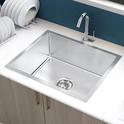 Plantex Guranteed 304 Grade Stainless Steel Kitchen Sink/Stainless Steel Kitchen Sink with 7 Years of Warranty by Plantex/Single Bowl Sink with All Fittings & Drain Rack (Silver Matt-24x18 Inches)