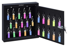 Plantex GI Metal Key Storage Box/Key Cabinet with 25 Key-Holders with Lock for Home/Key Holder for Home/Hotel/Companies/Office - Wall Mount (Black)
