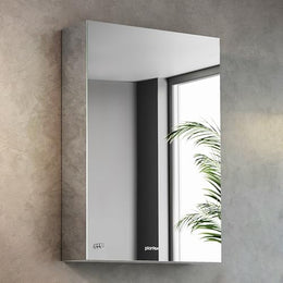 Plantex Premium Bathroom Cabinet with Mirror/304 Stainless Steel Mirror Cabinet for Wash Basin/Bathroom Shelf for Wall with Mirror (16x 24 Inch-Chrome)
