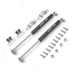 Plantex 12 Inch Hydraulic Gas Spring Stay Strut Pneumatic Lift Support with Cover/Cabinet Hinges Support/Capacity 10 KGS (100 N) - Pair of 1 (2 Pcs) (Silver)