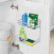 Plantex Self Adhesive Stainless Steel Bathroom Detergent Holder/Bathroom Storage Rack/Shelf/Under The Sink Detergent Holder (Small,Chrome)