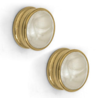 Plantex Knobs for Drawers/Drawer Knobs/Round Knob for Cabinets/Pull-Push Knob for Kitchen/Bedroom Drawer - Pack of 2 (Gold)