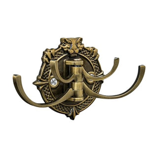 Plantex Zinc Alloy, Antique Robe Hook, Cloth-Towel Hanger Bathroom Accessories (Brass, Lion)