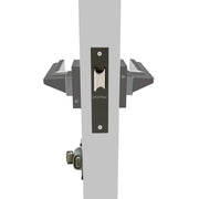 Plantex Zink Alloy & Brass Heavy Duty Door Lock Bathroom Door Lock/Mortise Keyless Handle Set For Home/Bathroom/Baby Latch (Satin Black Matt), Pull Handle