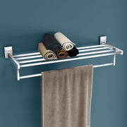 Plantex 304 Grade Stainless Steel 24 Inch Towel Rack for Bathroom/Towel Stand/Towel Hanger/Bathroom Accessories - Iris (Chrome)